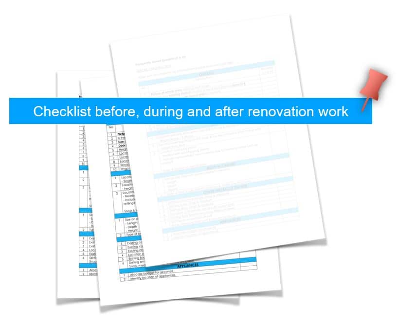 Preview Checklist Before During and After Renovation Work