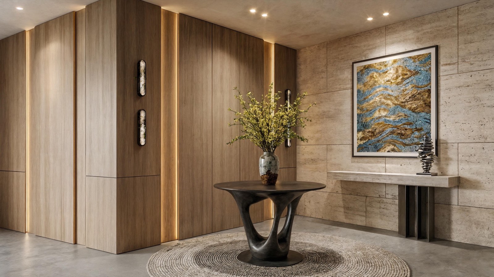 Entrance hall at the Dhaka Residence