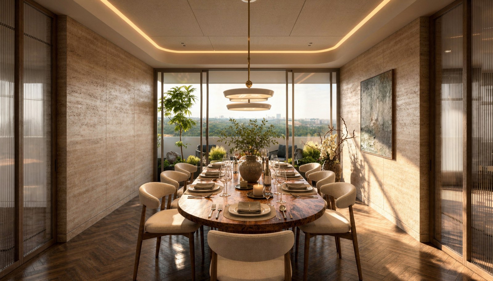 Dining room at Four Seasons Residence Bangalore