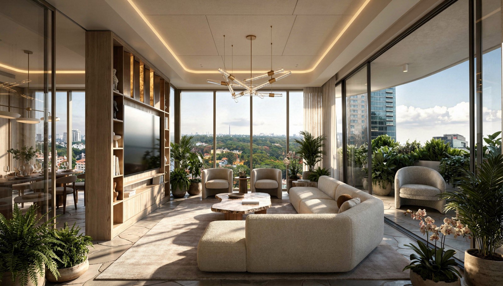 Living room at Four Seasons Residence Bangalore