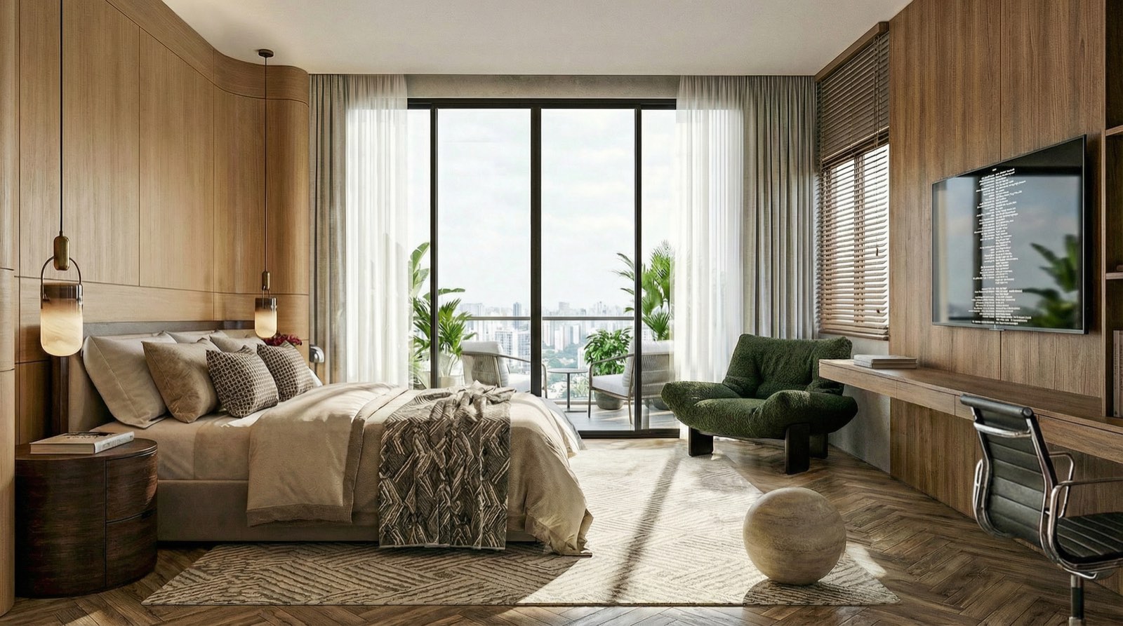 Fourth bedroom at Embassy Juhu Tower 3