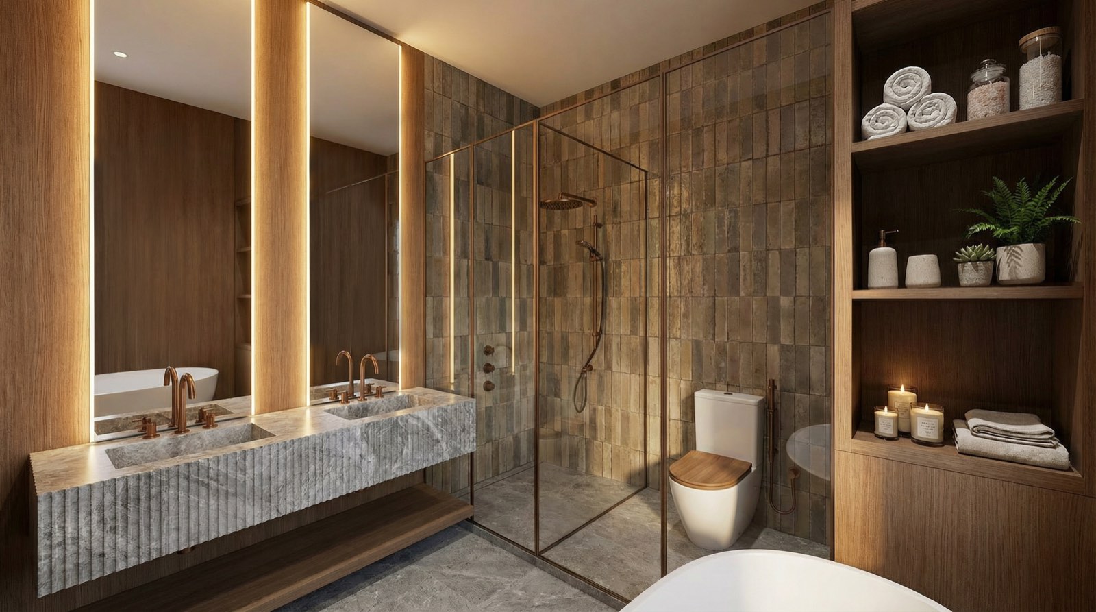 Bathroom to the fifth bedroom at Embassy Juhu Tower 3