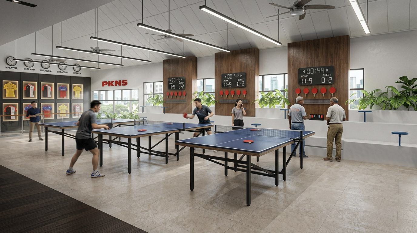 Table tennis area at the Seri Nilam Sport Center